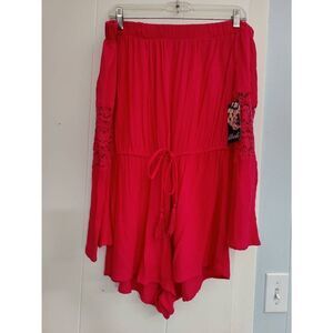 Hint of Blush Dark Pink Romper, NWT